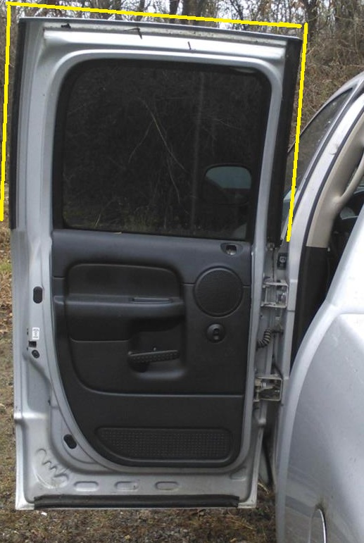Precision Upper Rear Door Weatherstripping Seal 02-09 Dodge Ram